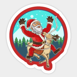 Funny Santa Christmas Love Winter Gift 2021 Sticker